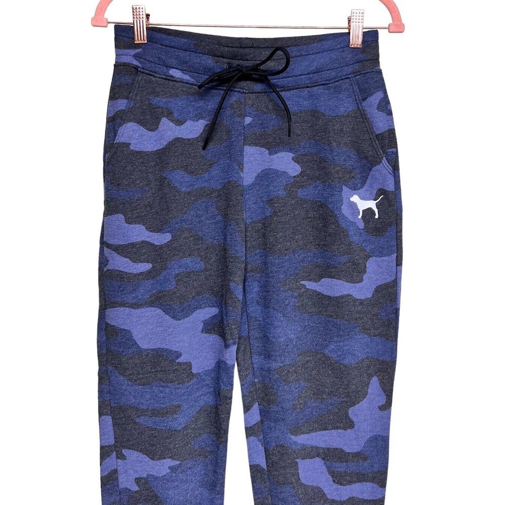 Victoria's Secret PINK Skinny Joggers Blue Camouflage Women’s Size Small - Picture 3 of 8